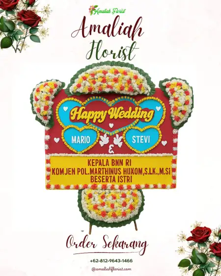 Papan Bunga Pernikahan Adisara